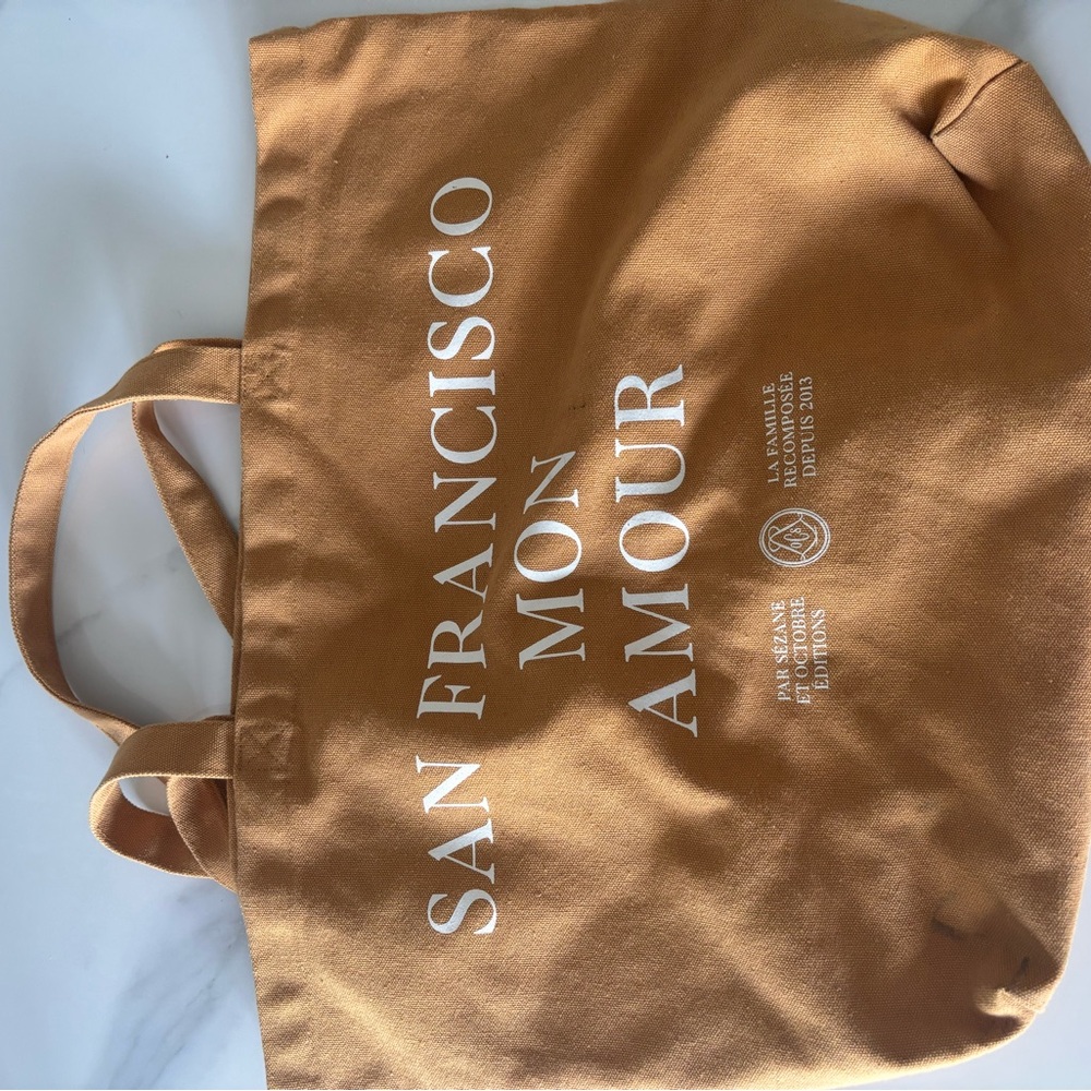 Sezane San Francisco Mon Amour Brown Tote